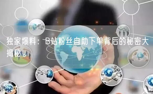 独家爆料：B站粉丝自助下单背后的秘密大揭秘。