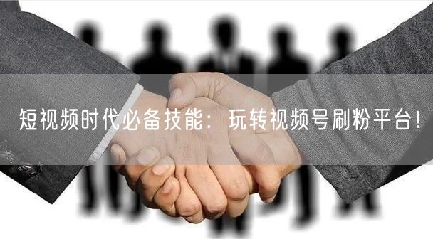 短视频时代必备技能：玩转视频号刷粉平台！