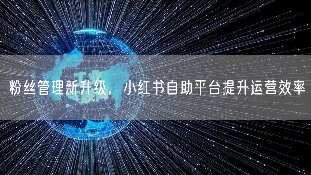 粉丝管理新升级，小红书自助平台提升运营效率