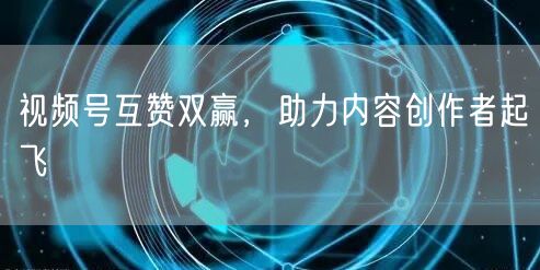 视频号互赞双赢，助力内容创作者起飞