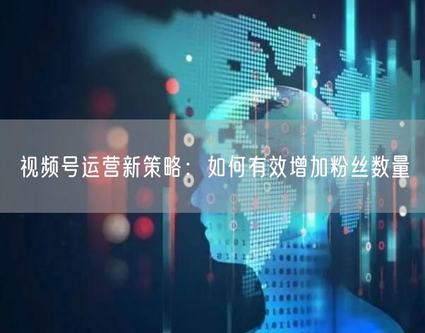 视频号运营新策略：如何有效增加粉丝数量