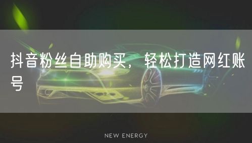 抖音粉丝自助购买，轻松打造网红账号