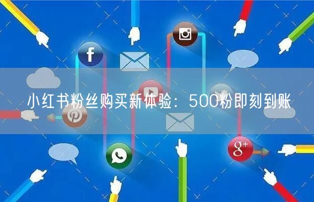 小红书粉丝购买新体验：500粉即刻到账