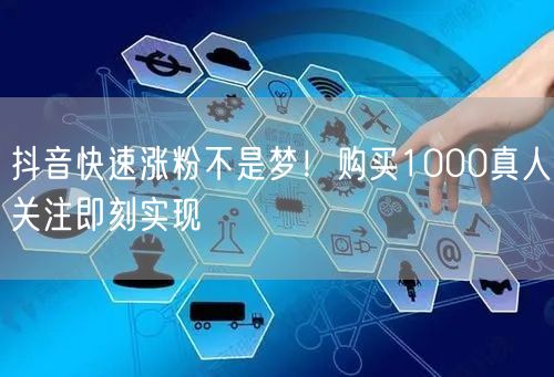 抖音快速涨粉不是梦！购买1000真人关注即刻实现