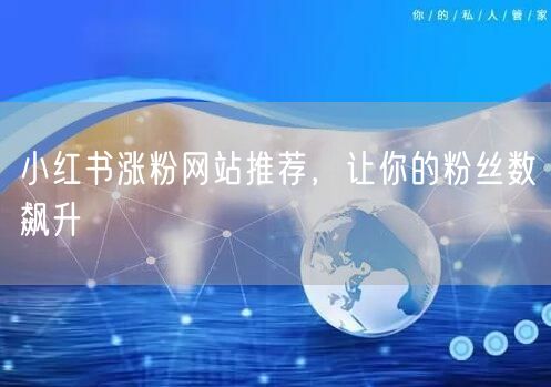小红书涨粉网站推荐，让你的粉丝数飙升