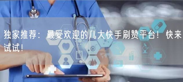 独家推荐：最受欢迎的几大快手刷赞平台！快来试试！