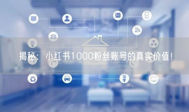 揭秘：小红书1000粉丝账号的真实价值！