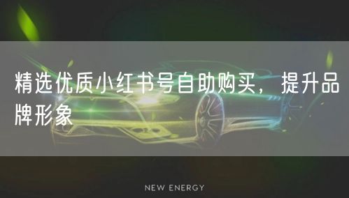 精选优质小红书号自助购买，提升品牌形象